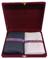 OCM Unstitched Cotton Blend Shirt & Trouser Fabric Solid