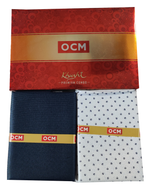 OCM Unstitched Cotton Shirt & Trouser Fabric Printed.