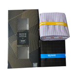 Raymond Unstitched Cotton Blend Shirt & Trouser Fabric Checkered.