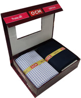 OCM Men's Cotton Shirt & Poly Viscose Trouser Fabric Combo Unstitched (Free Size) OCMSARKAR-0031