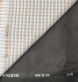 OCM Men's Cotton Shirt & Poly Viscose Trouser Fabric Combo Unstitched (Free Size) OCMSARKAR-0032