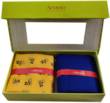 Arvind Pure Cotton Printed Shirt & Trouser Fabric (Unstitched)Yell-0034