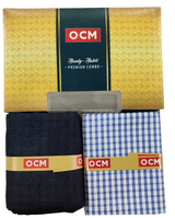 OCM Unstitched Cotton Shirt & Trouser Fabric Checkered