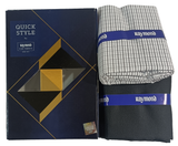 Raymond Unstitched Cotton Checkered Shirt & Trouser Fabric.