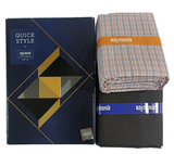 Raymond Unstitched Cotton Checkered Shirt & Trouser Fabric.
