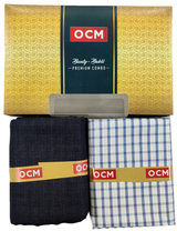 OCM Unstitched Cotton Shirt & Trouser Fabric Checkered
