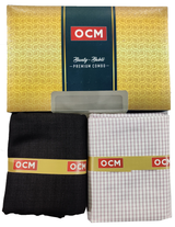 OCM Unstitched Cotton Shirt & Trouser Fabric Checkered