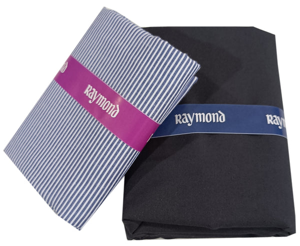Raymond Polycotton Striped Shirt & Trouser Fabric  (Unstitched) JUPITER-1013