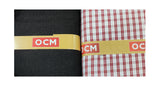 OCM Unstitched Cotton Shirt & Trouser Fabric Checkered