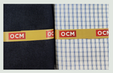 OCM Unstitched Cotton Shirt & Trouser Fabric Checkered