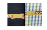 OCM Unstitched Cotton Shirt & Trouser Fabric Checkered