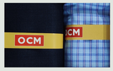 OCM Unstitched Cotton Shirt & Trouser Fabric Checkered.