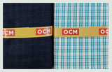OCM Unstitched Cotton Shirt & Trouser Fabric Checkered