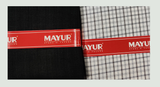 MAYUR Unstitched Pure Cotton Checkered Shirt & Trouser Fabric Solid.
