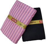 OCM Men's Cotton Shirt & Poly Viscose Trouser Fabric Combo Unstitched (Free Size) OCMSARKAR-0024
