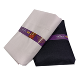 OCM Unstitched Cotton Blend Shirt & Trouser Fabric Solid