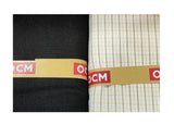 OCM Unstitched Cotton Shirt & Trouser Fabric Checkered