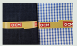 OCM Unstitched Cotton Shirt & Trouser Fabric Checkered