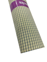 Raymond Unstitched Pure Cotton Shirt Fabric Checkered