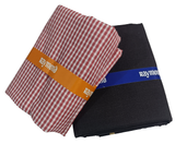 Raymond Unstitched Cotton Checkered Shirt & Trouser Fabric.