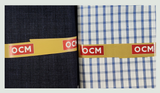 OCM Unstitched Cotton Shirt & Trouser Fabric Checkered