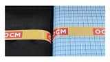 OCM Unstitched Cotton Shirt & Trouser Fabric Checkered