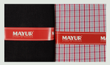 MAYUR Unstitched Pure Cotton Checkered Shirt & Trouser Fabric Solid.
