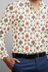 Mansfab Men Regular Fit Printed Spread Collar Casual Shirt-MFPRINTS-0009