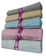 Raymond Unstitched Pure Cotton Shirt Fabric Checkered