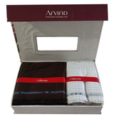 Arvind Unstitched Cotton Blend Shirt & Trouser Fabric Checkered