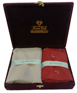 Mansfab Unstitched Cotton Blend Shirt & Trouser Fabric Printed