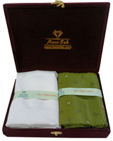 Mansfab Unstitched Cotton Blend Shirt & Trouser Fabric Printed