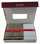 Arvind Unstitched Cotton Blend Shirt & Trouser Fabric Checkered
