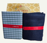 Arvind Unstitched Cotton Blend Shirt & Trouser Fabric Checkered-016