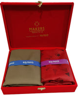 Raymond Unstitched Cotton Blend Shirt & Trouser Fabric Printed-016