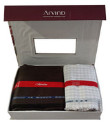 Arvind Unstitched Cotton Blend Shirt & Trouser Fabric Checkered