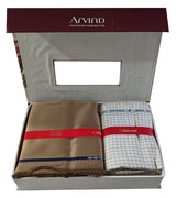 Arvind Unstitched Cotton Blend Shirt & Trouser Fabric Checkered