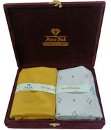 Mansfab Unstitched Cotton Blend Shirt & Trouser Fabric Printed