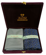 Mansfab Unstitched Cotton Blend Shirt & Trouser Fabric Printed-087