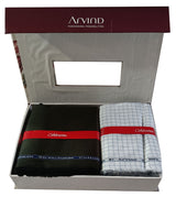 Arvind Unstitched Cotton Blend Shirt & Trouser Fabric Checkered