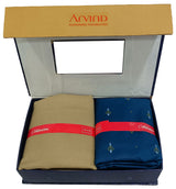 Arvind Unstitched Cotton Blend Shirt & Trouser Fabric Printed-020