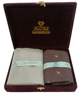 Mansfab Unstitched Cotton Blend Shirt & Trouser Fabric Printed