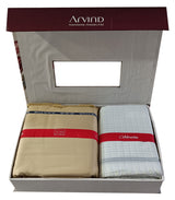 Arvind Unstitched Cotton Blend Shirt & Trouser Fabric Checkered