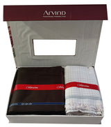 Arvind Unstitched Cotton Blend Shirt & Trouser Fabric Checkered