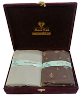 Mansfab Unstitched Cotton Blend Shirt & Trouser Fabric Printed