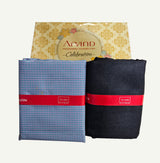 Arvind Unstitched Cotton Blend Shirt & Trouser Fabric Checkered-023