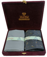 Mansfab Unstitched Cotton Blend Shirt & Trouser Fabric Printed