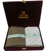 Mansfab Unstitched Cotton Blend Shirt & Trouser Fabric Printed