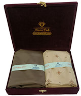 Mansfab Unstitched Cotton Blend Shirt & Trouser Fabric Printed