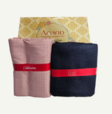 Arvind Unstitched Cotton Blend Shirt & Trouser Fabric Checkered-028